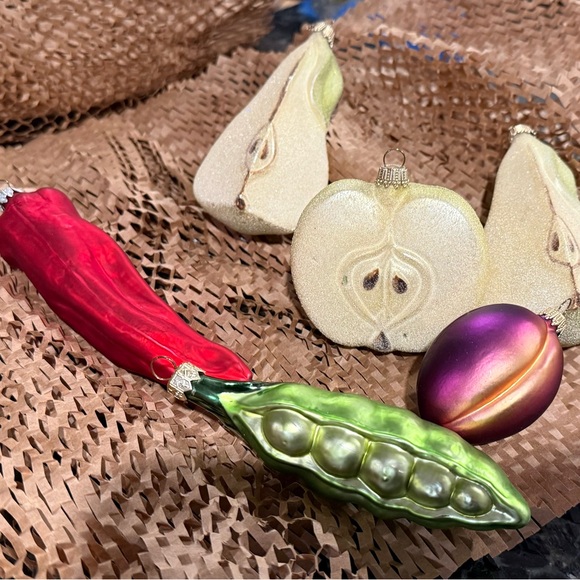 Other - Colorful Fruit and Vegetable Ornaments (set of 6)
